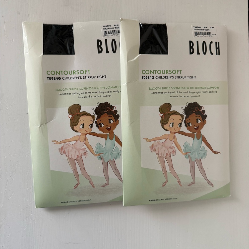 Bloch ContourSoft Children's Stirrup Tights - Black